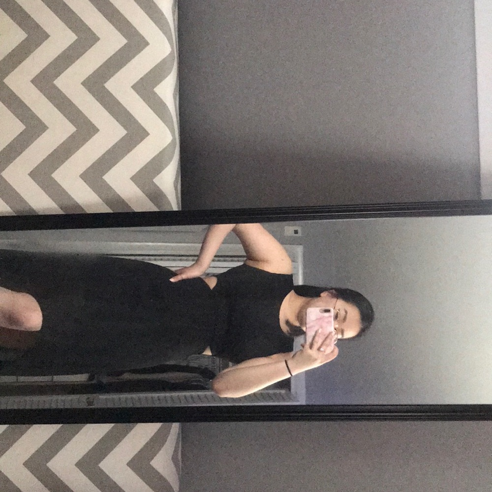 Black cut out dress